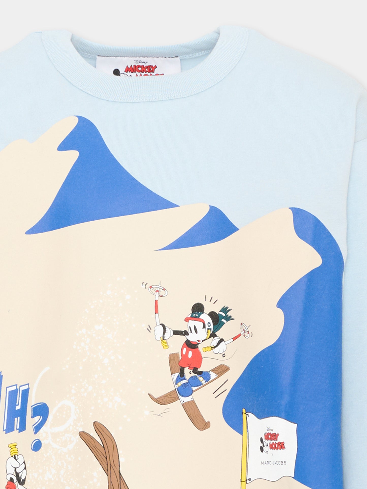 T-shirt a manica lunga azzurra con stampa,Marc Jacobs,W61063 794