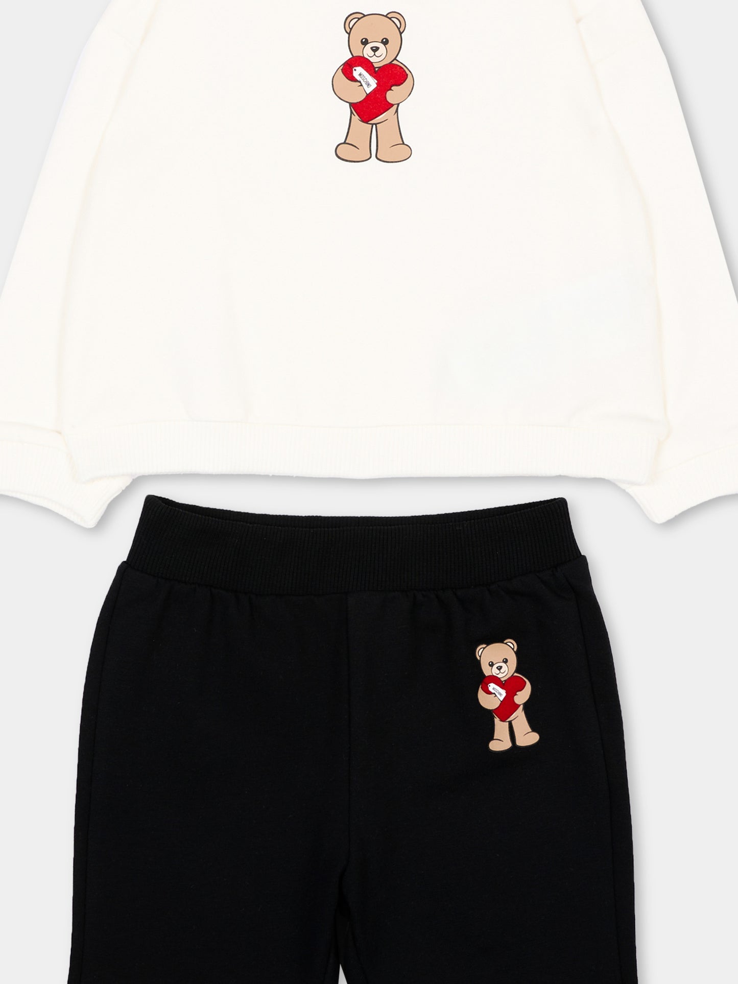 Completo sportivo multicolor per neonata con Teddy Bear,Moschino Kids,MDK03G LDA63 83933
