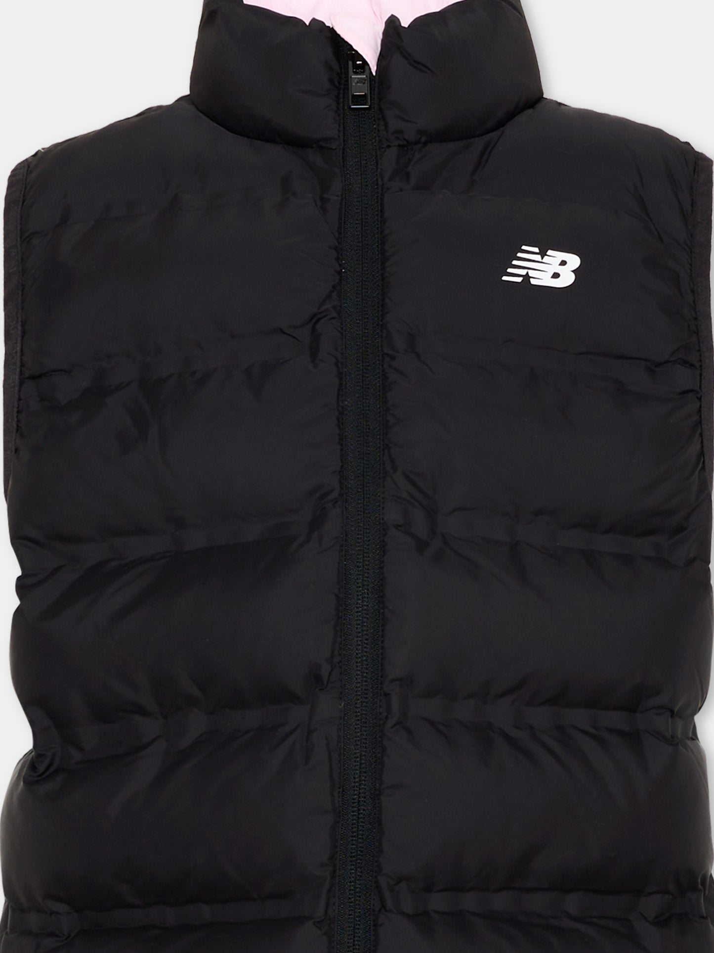 Gilet rosa per bambina imbottito,New Balance,LAKG0021 BK