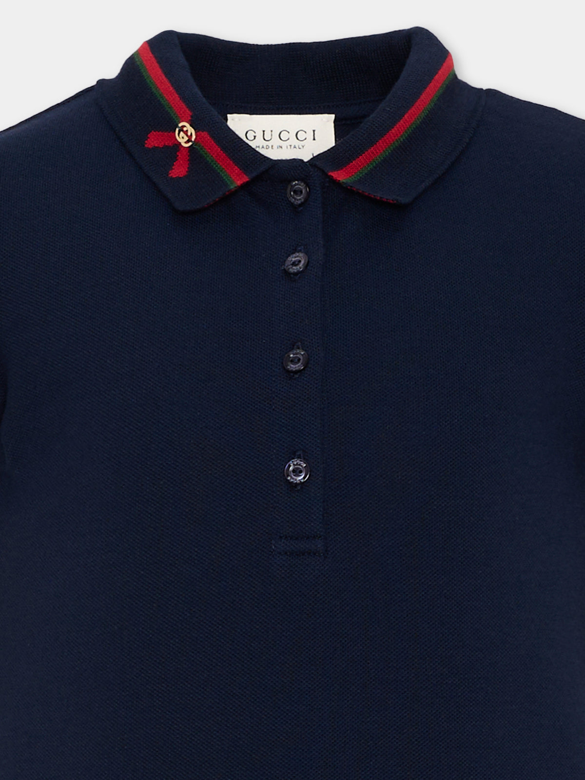 Polo à manches courtes bleue pour fille