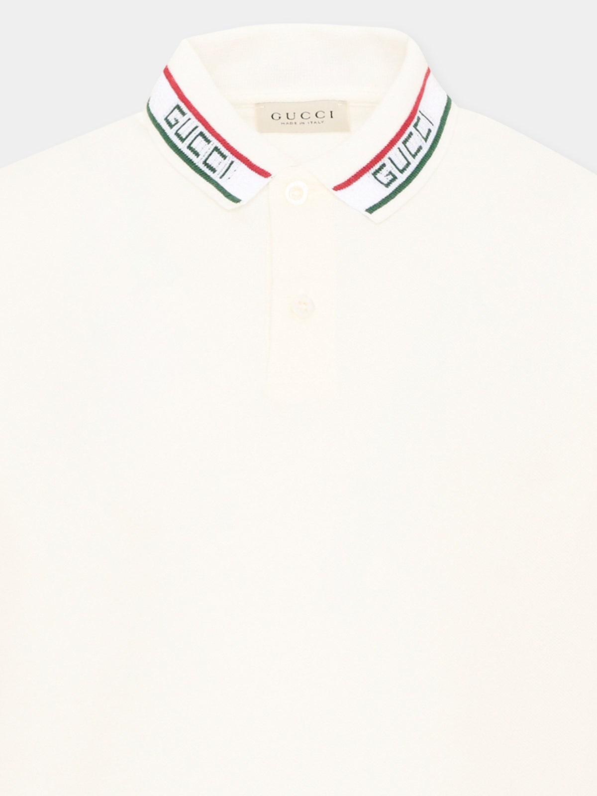 Polo à manches courtes blanche pour garçon logo