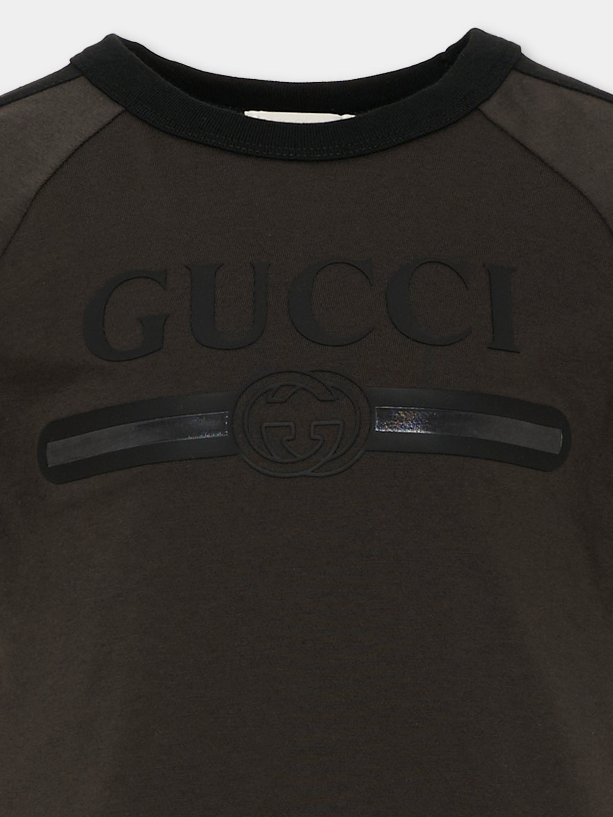 T-shirt noire pour enfants avec logo