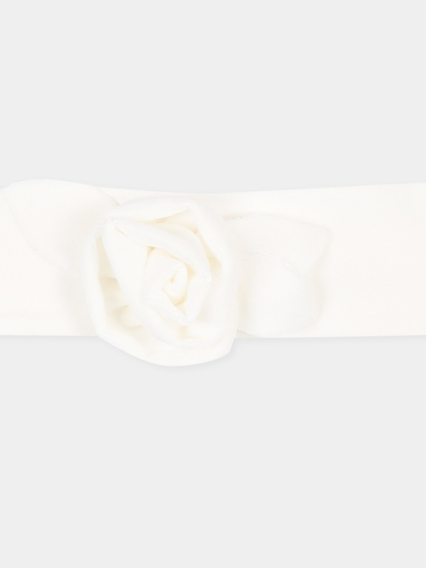 Fascia avorio per neonata con fiore,Monnalisa,73H004 8803 0001