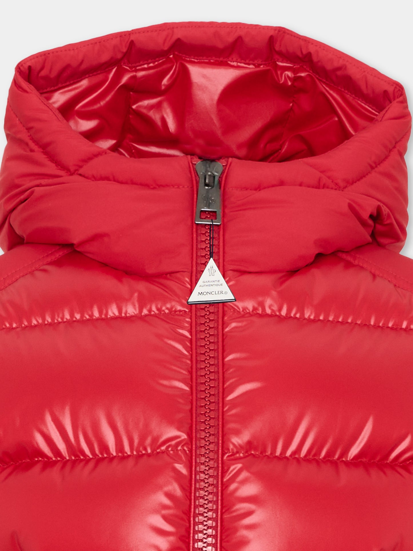 Piumini rosso Hyoseris per bambini con logo,Moncler Kids,L2954 1A00076 597YX 457