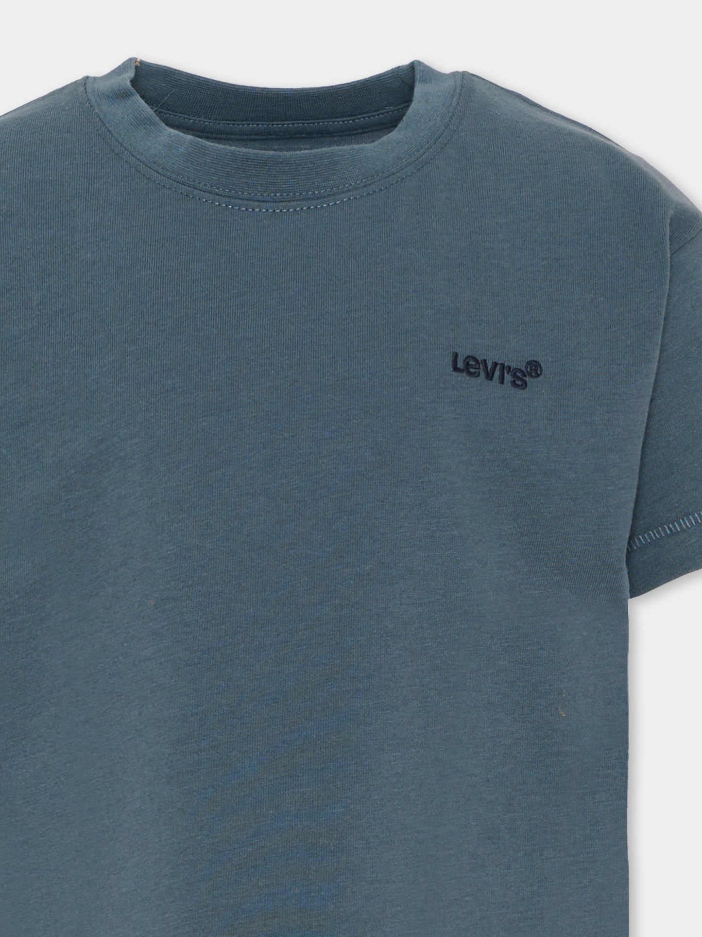 T-shirt a manica corta blu con logo per bambino,Levi's Kids,9EP595 C6W