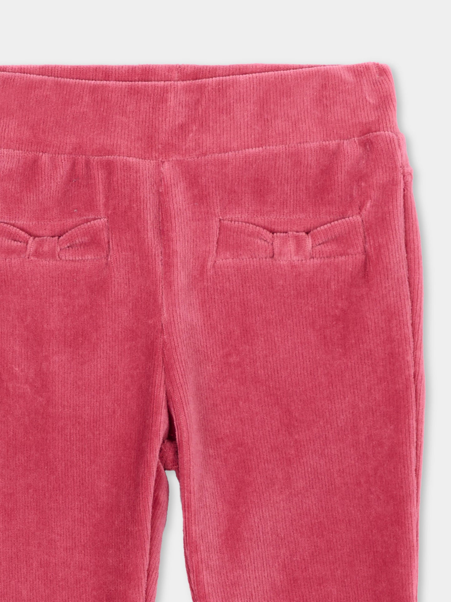 Pantaloni rosa per neonata in velluto,Mayoral,514 058