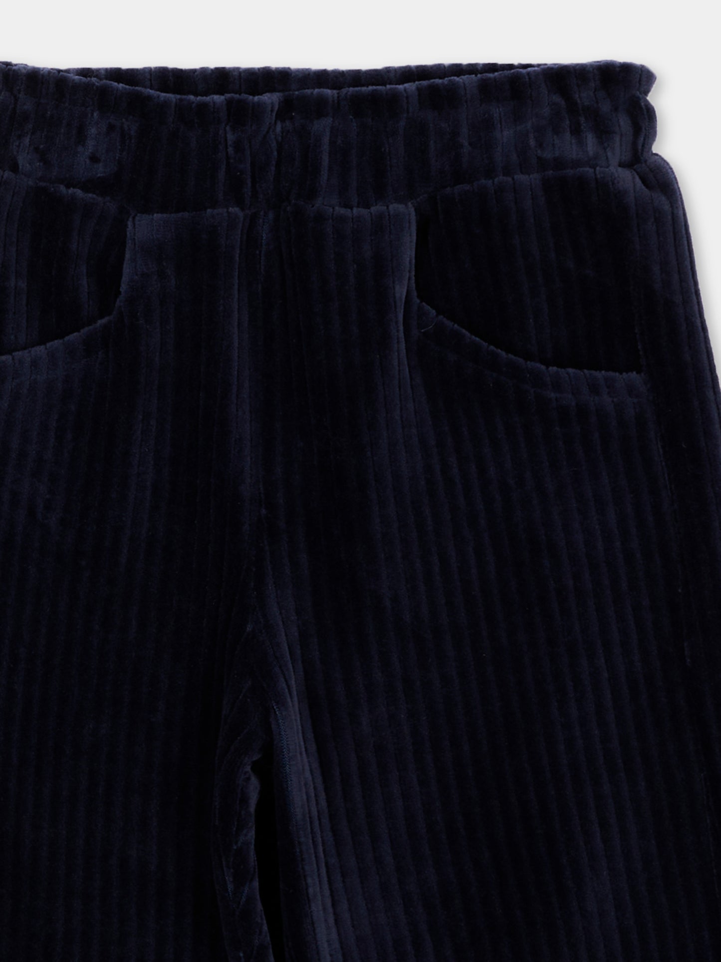 Pantaloni casual blu per neonata in velluto,Mayoral,2537 034