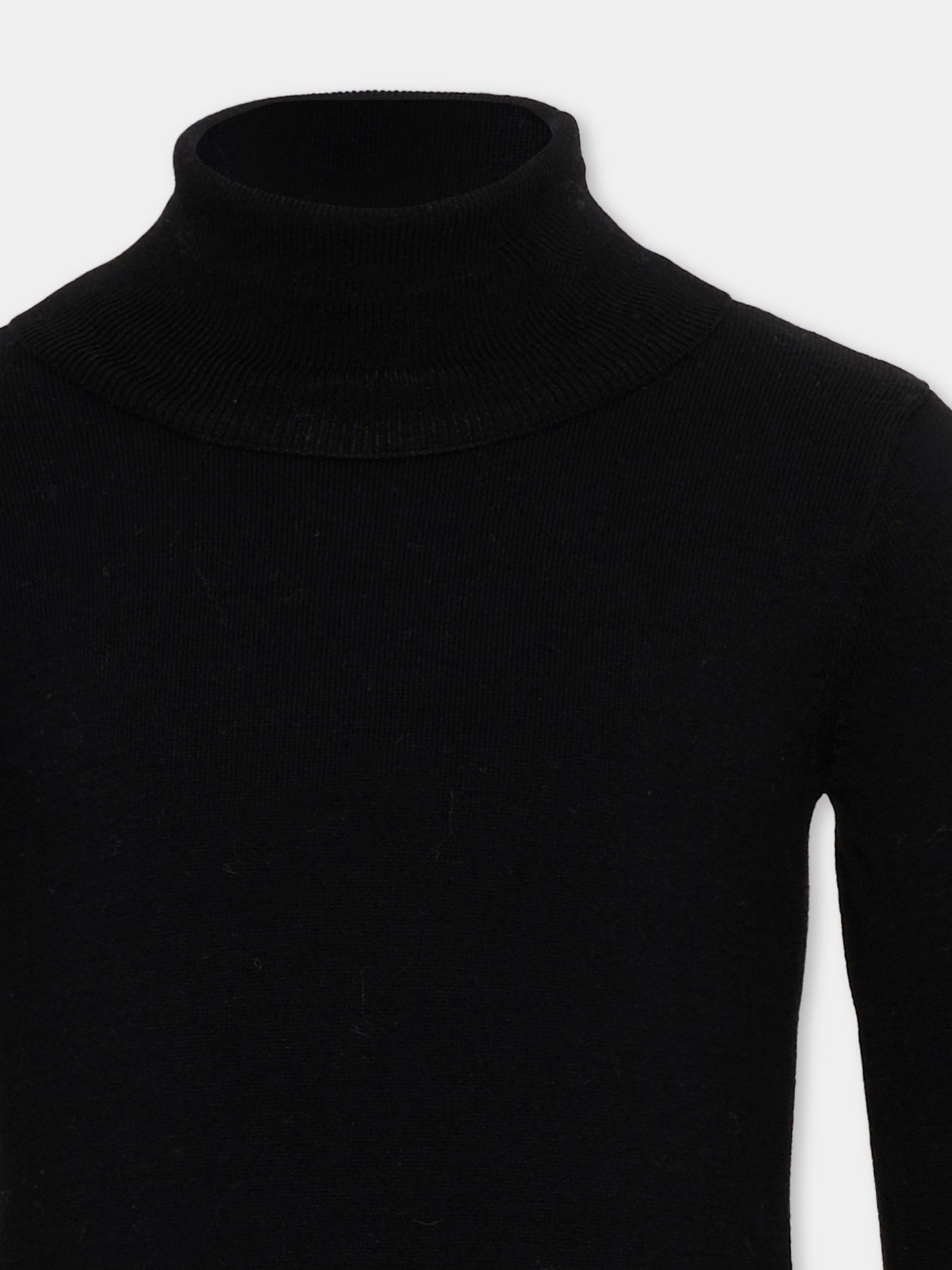 Col roulé noir pour fille