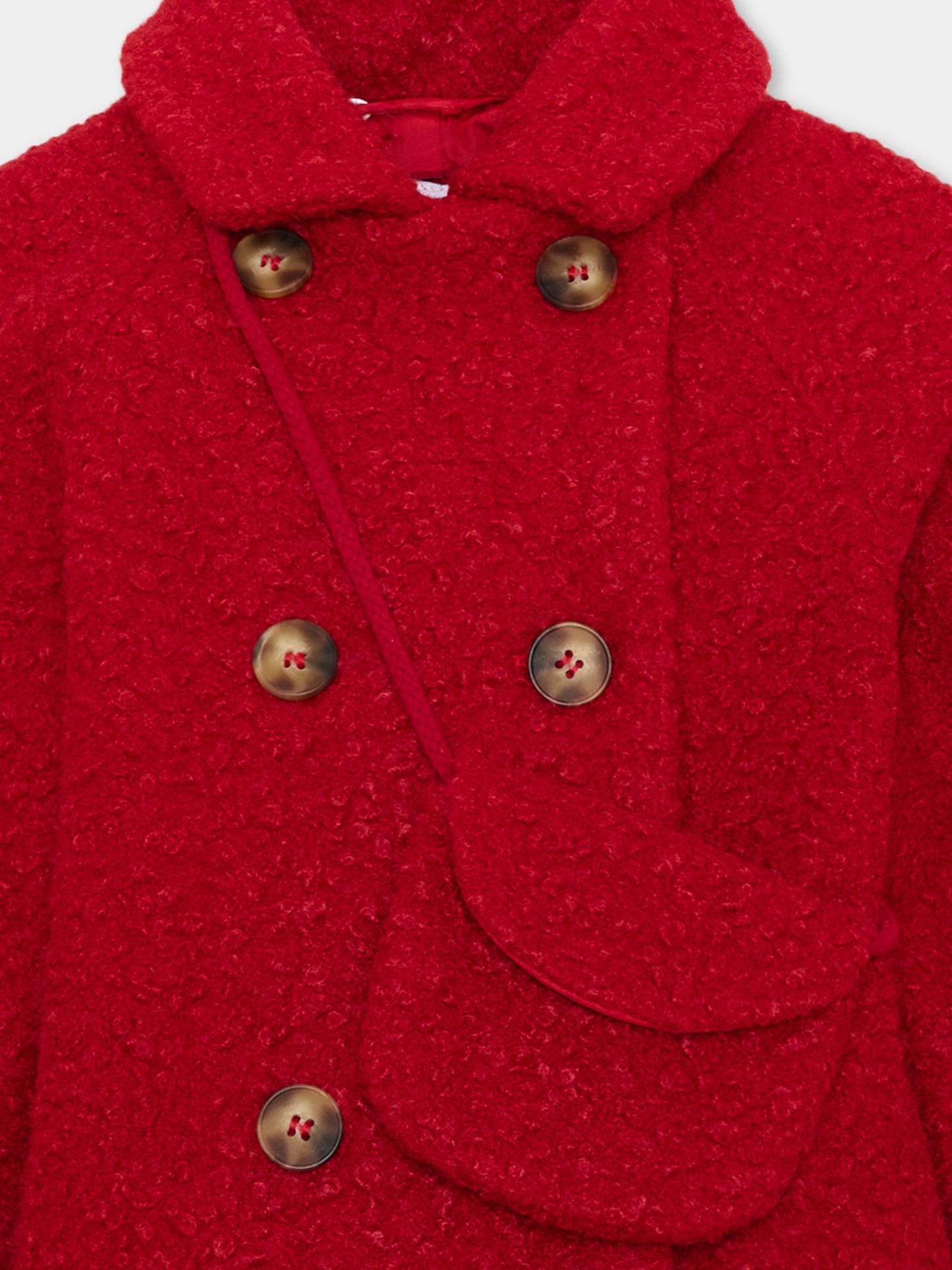 Cappotto rosso per bambina doppiopetto,Mayoral,4411 012