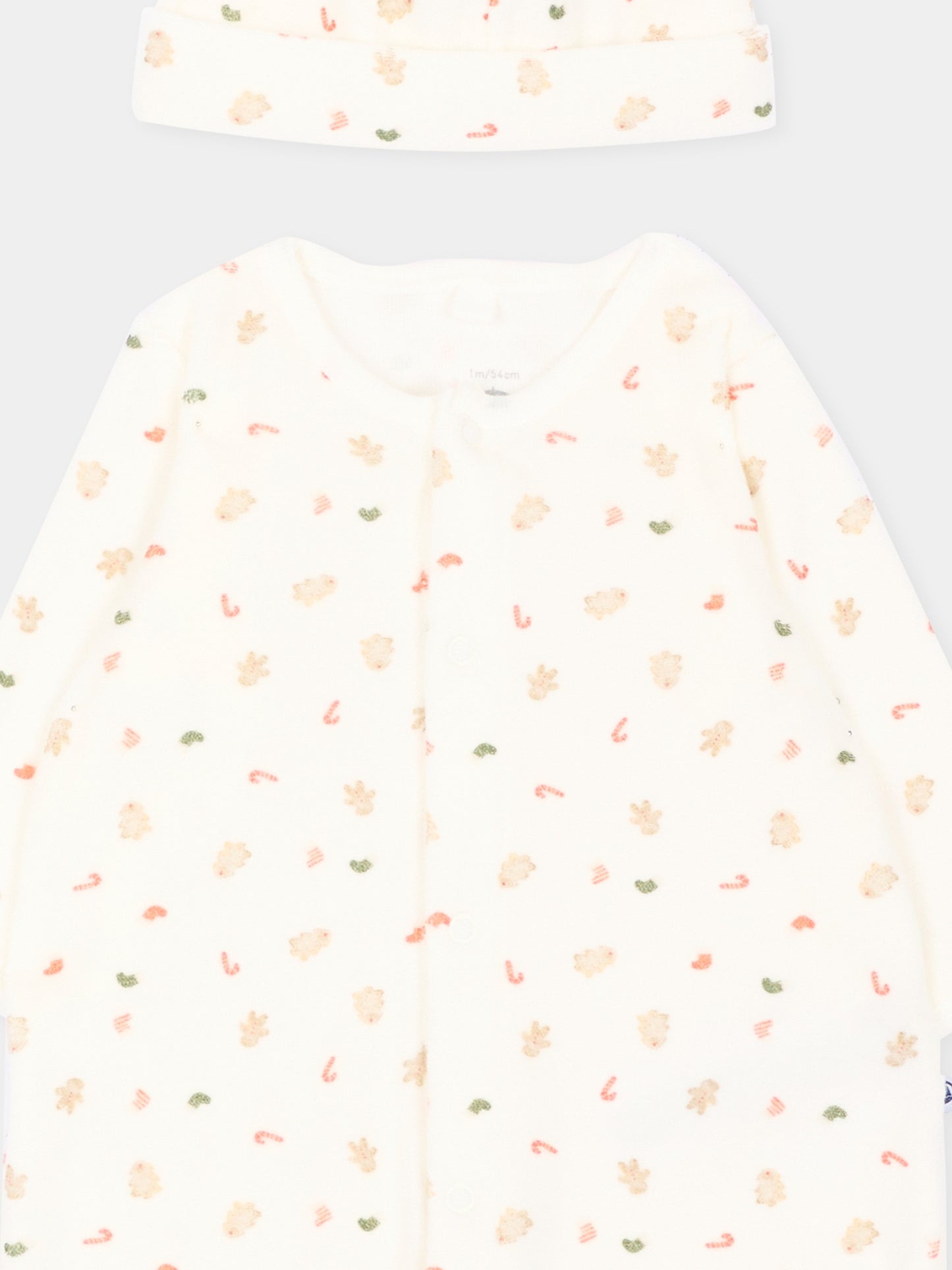 Set tutina avorio per neonata con fantasia,Petit Bateau,A0GDR 00