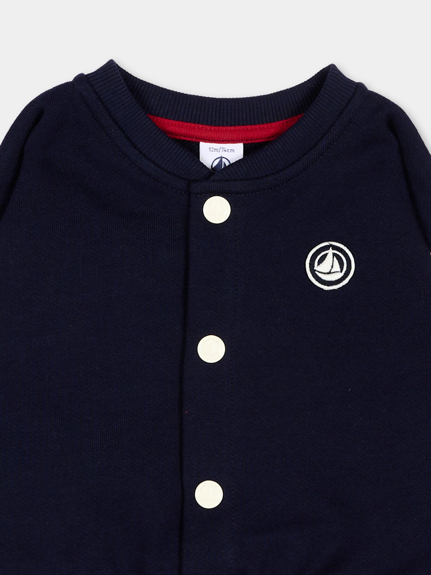 Bomber blu per neonato con logo,Petit Bateau,A0GLS 01