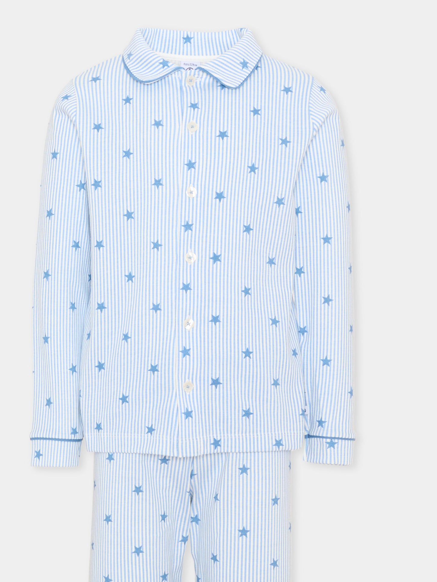 Pigiama celeste per bambino con stelle,Petit Bateau,A0GHA 01