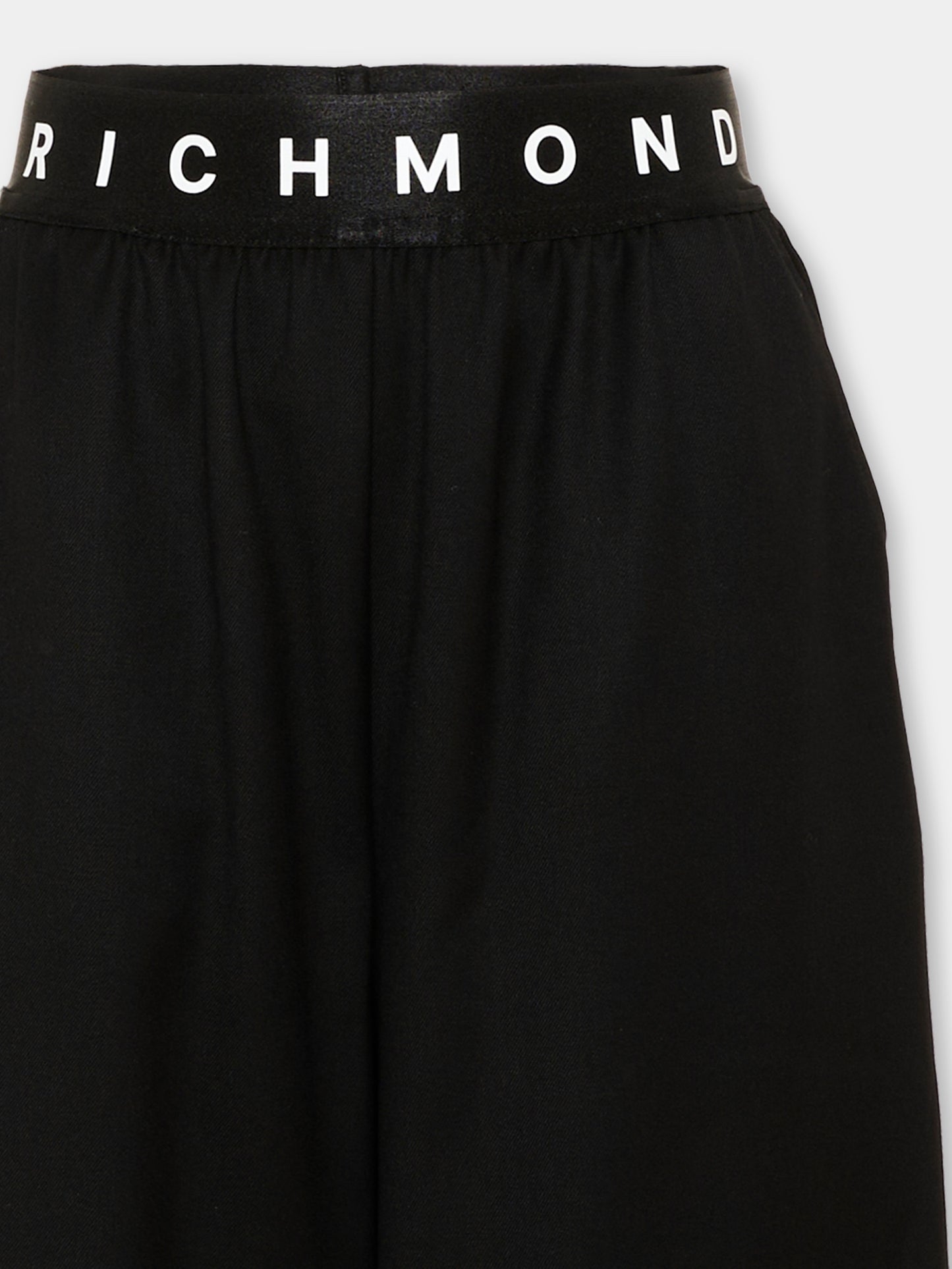 Pantalone nero per bambina con logo,Richmond,RGA26055PA BLACK BLACK
