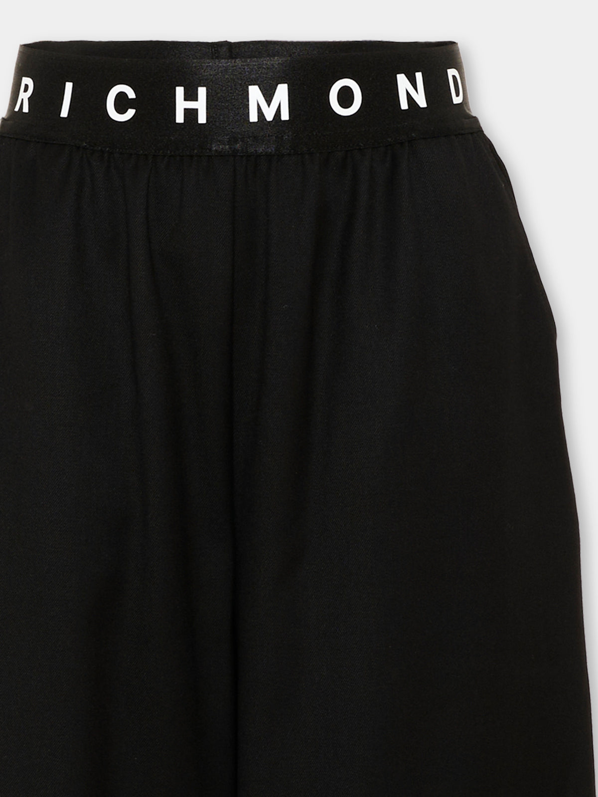 Pantalone nero per bambina con logo,Richmond,RGA26055PA BLACK BLACK