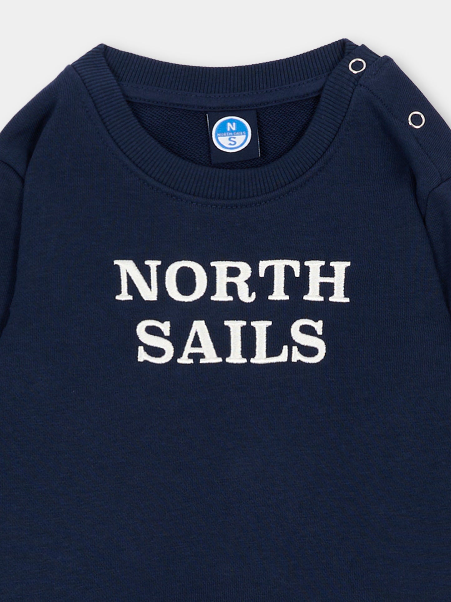 Completo sportivo lungo blu per neonato logo,North Sails,NIA26036CF BLUE NAVY