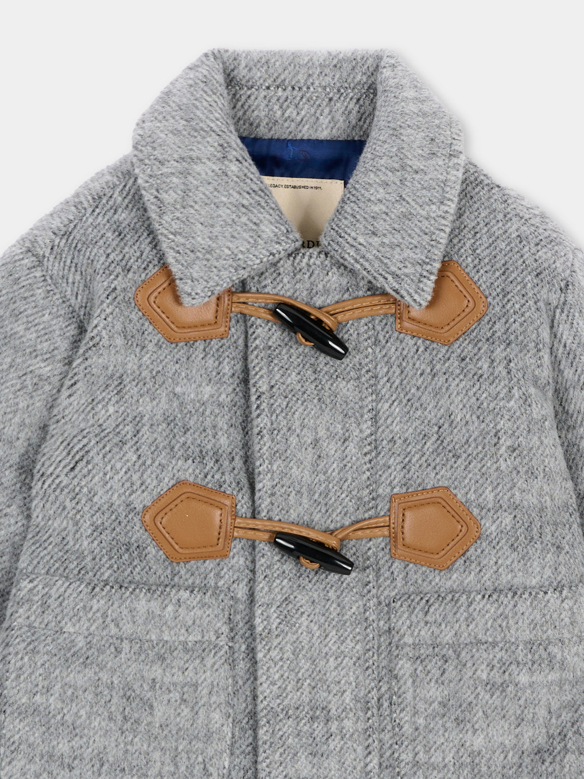 Cappotto grigio per neonato,Trussardi Junior,TIA26047CP GREY_LIG.M GREY LIGHT MELANGE