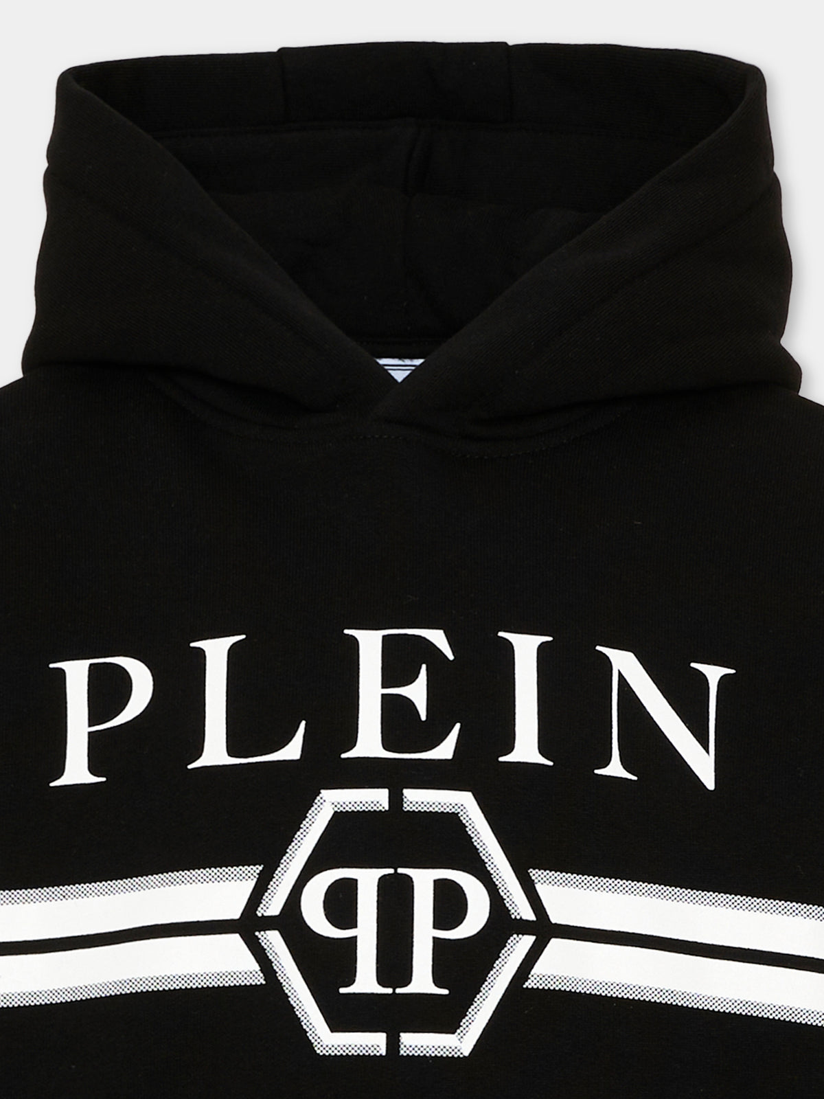 Felpa nera per bambino con logo,Philipp Plein Junior,F6PHJBHS092 110
