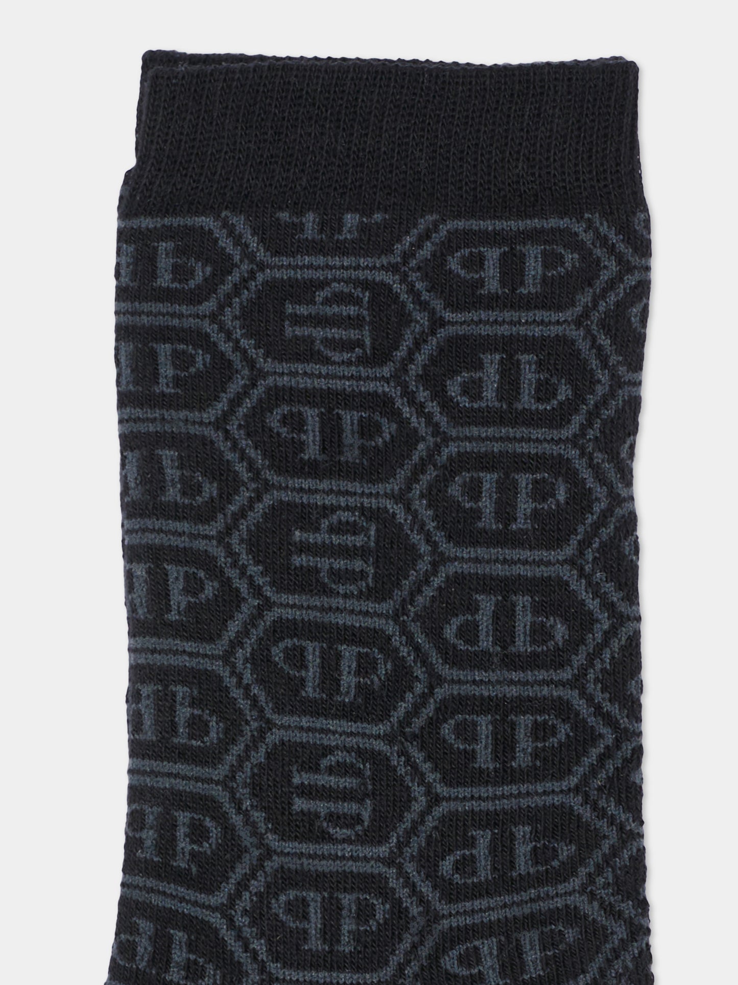 Calze nere per bambino con monogram,Philipp Plein Junior,F6PHJBSO142 110