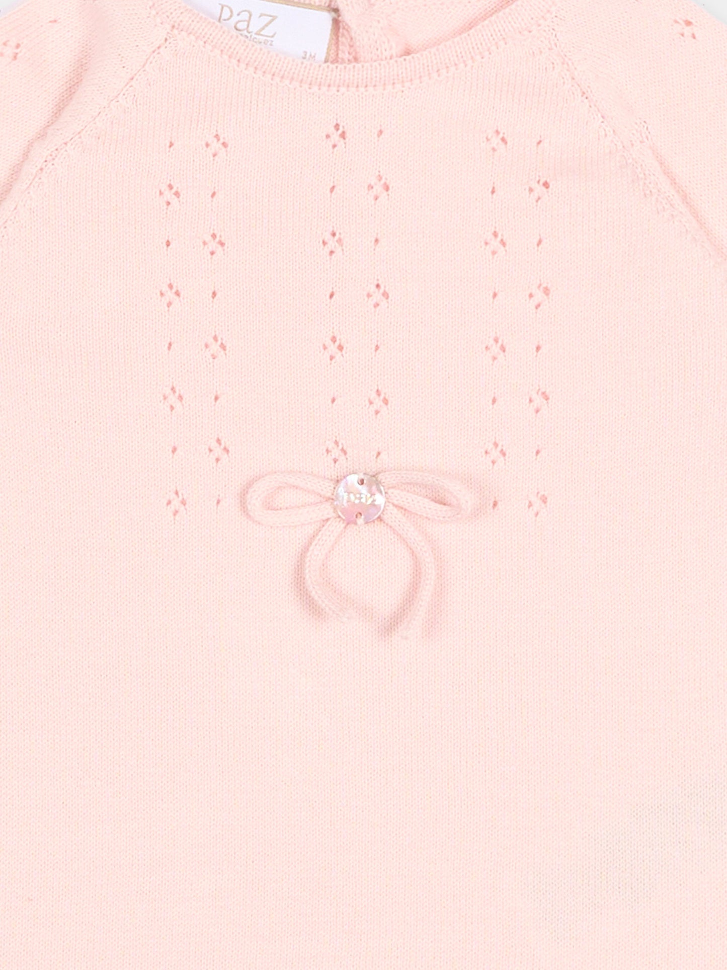 Pagliaccetto rosa per neonata traforato,Paz Rodríguez,005 123687 322 H82