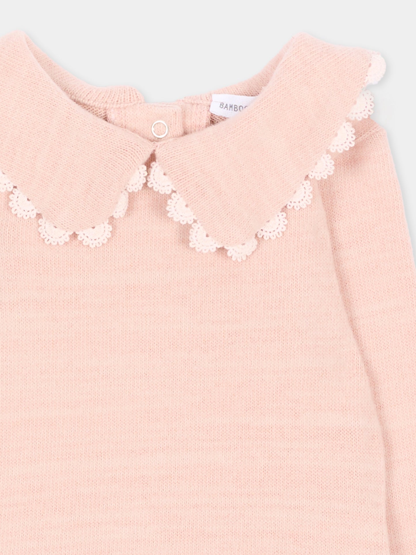 Body rosa per neonata con colletto,Bamboom,1232TE00088 WARM PINK