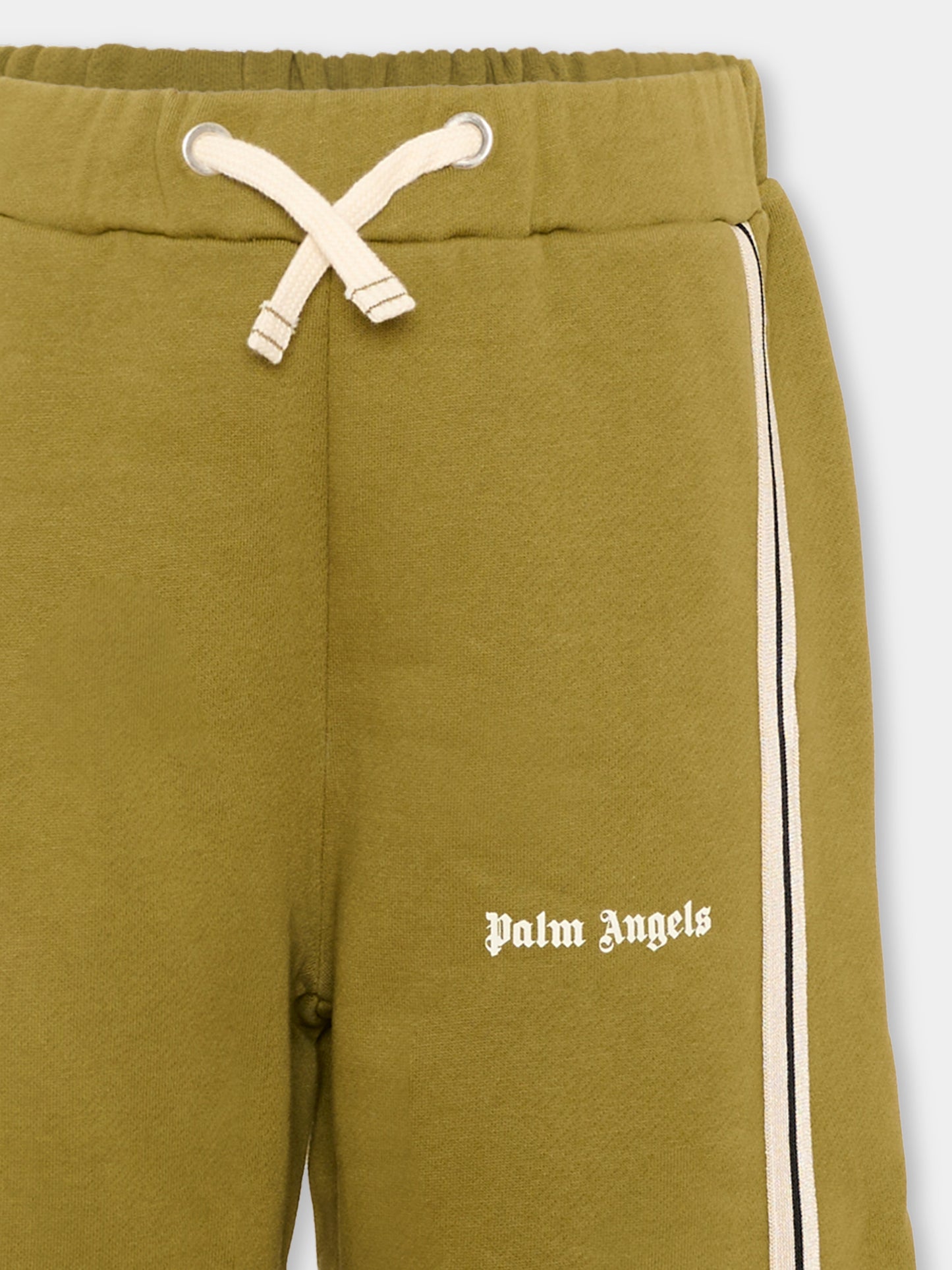 Pantalone verde per bambini con logo,Palm Angels,F6PAJBFP027 1529