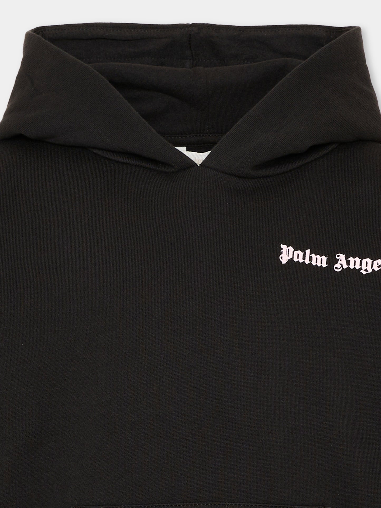Felpa nera per bambina con logo,Palm Angels,F6PAJGHS063 110