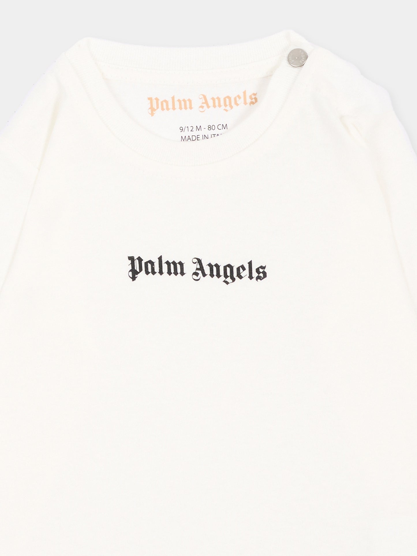 T-shirt bianca per neonato con logo,Palm Angels,F6PANBTH179 412