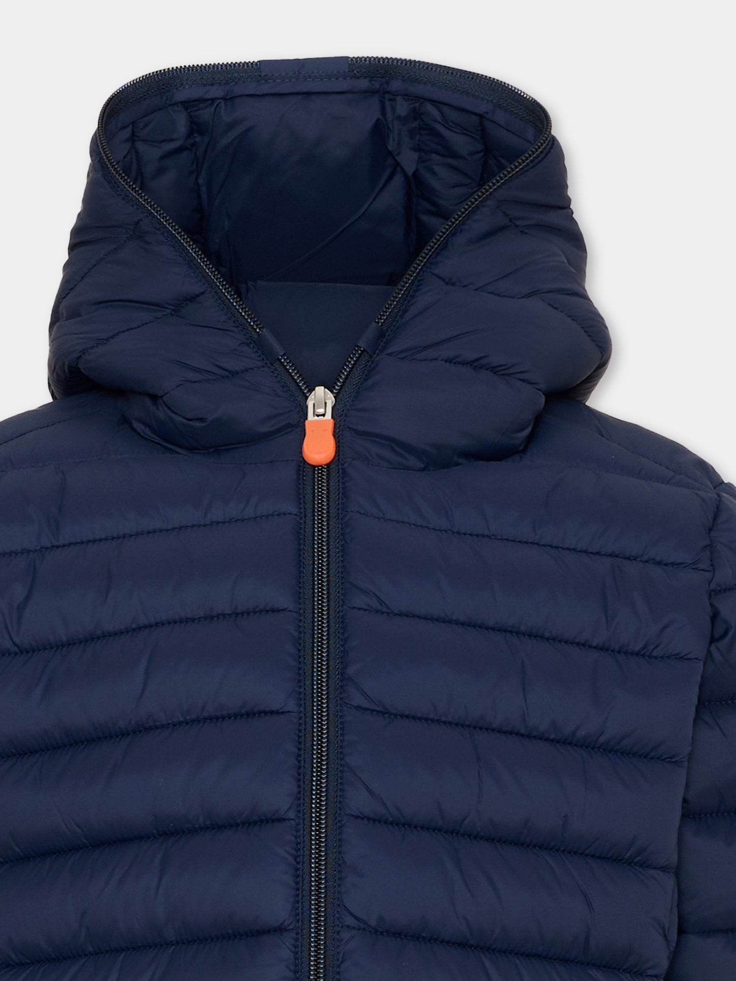 Piumino blu Dony per bambino con patch logo,Save The Duck Kids,J30650B GIGA23 90000