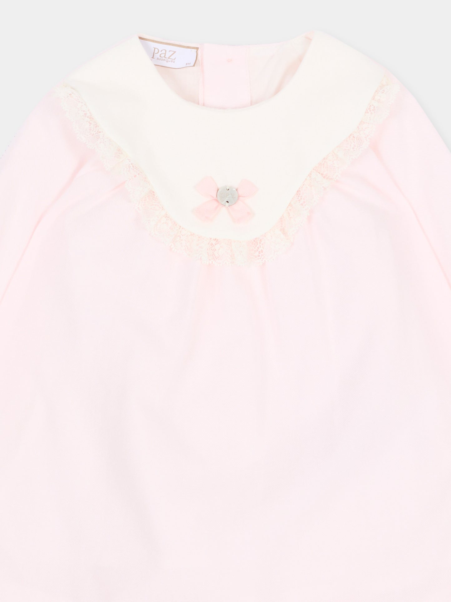 Abito elegante rosa per neonata con pizzo,Paz Rodríguez,104 154222 30 T2153
