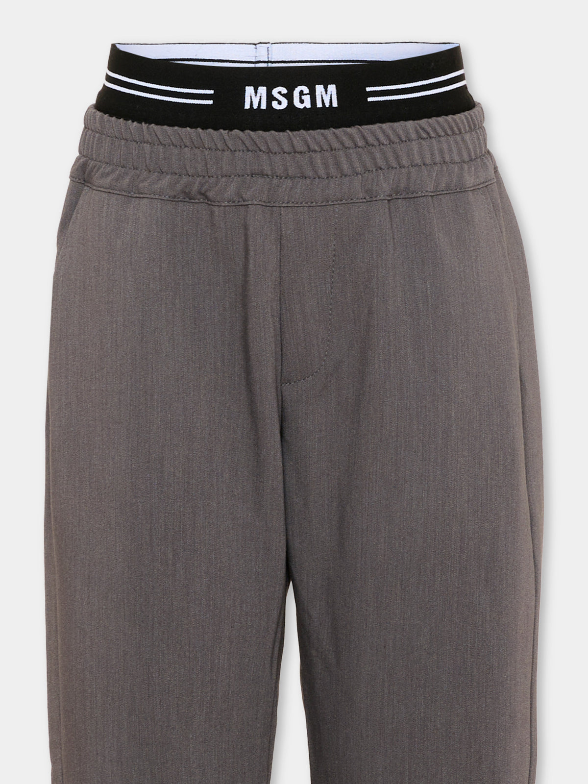 Pantalone grigio per bambino con logo,Msgm Kids,F6MSJBPA237 104