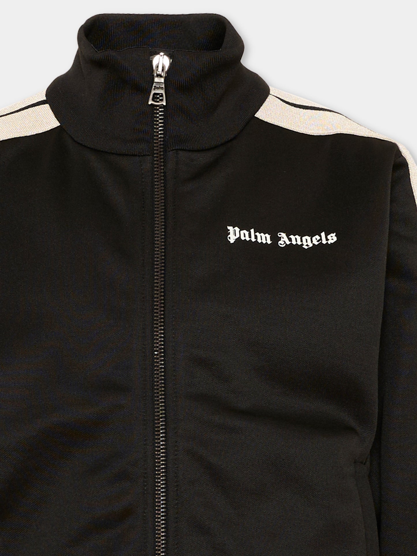 Felpa nera per bambino con logo,Palm Angels,F6PAJBJK028 110