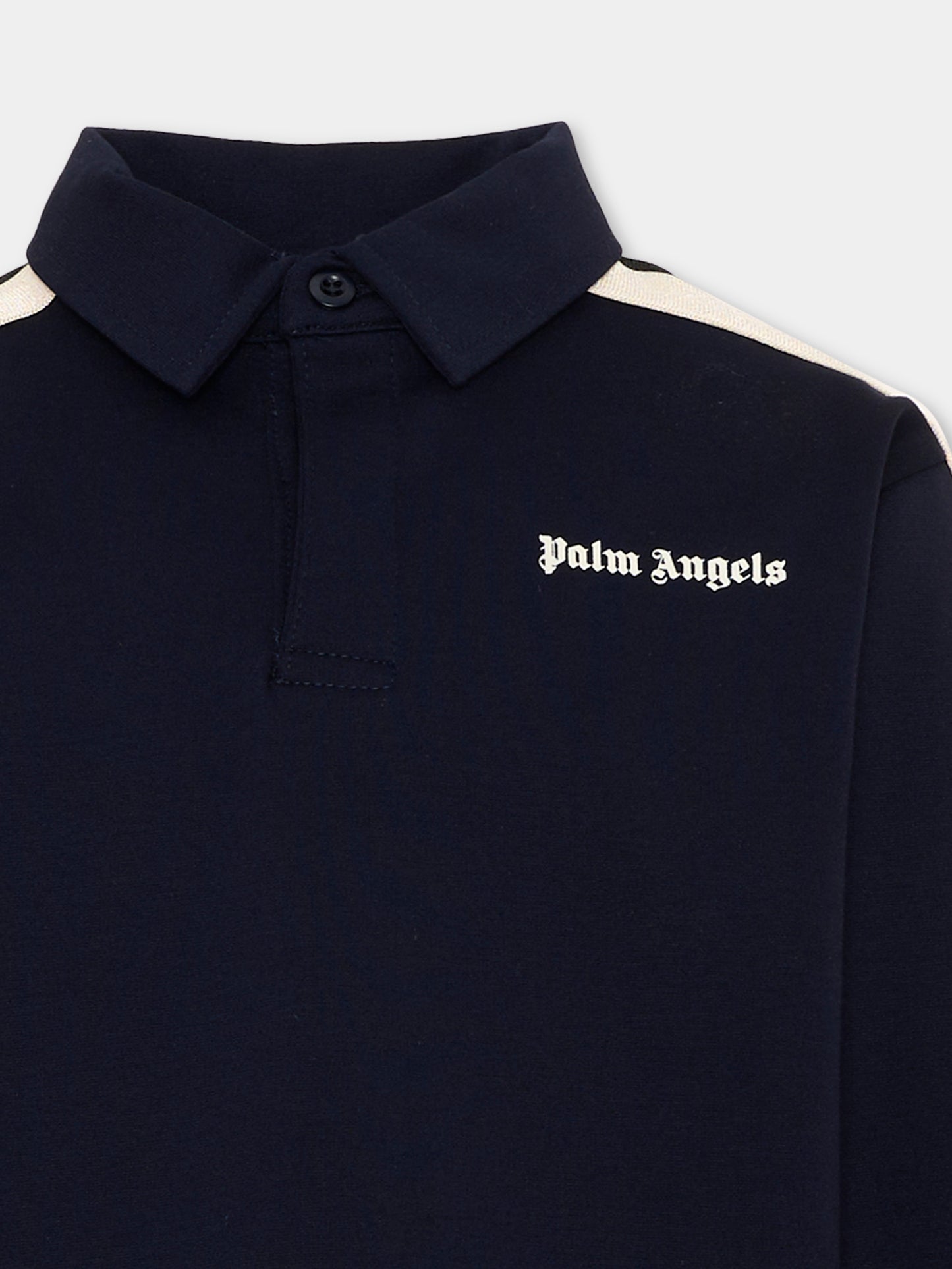 Polo blu per bambino con logo,Palm Angels,F6PAJBPO023 1528