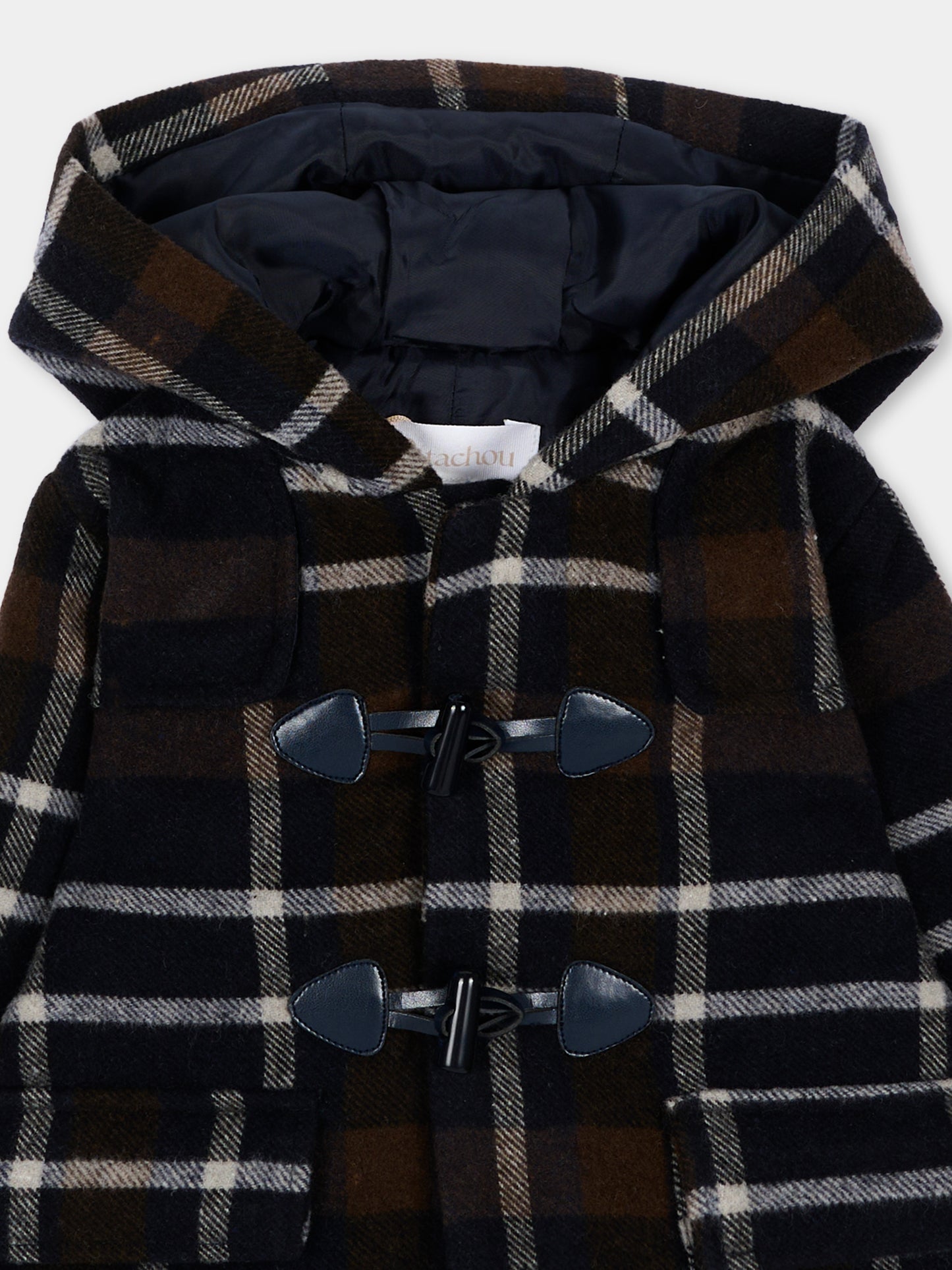 Cappotto blu per bambino tartan,Patachou,PAP 47 CA4333321 N0024