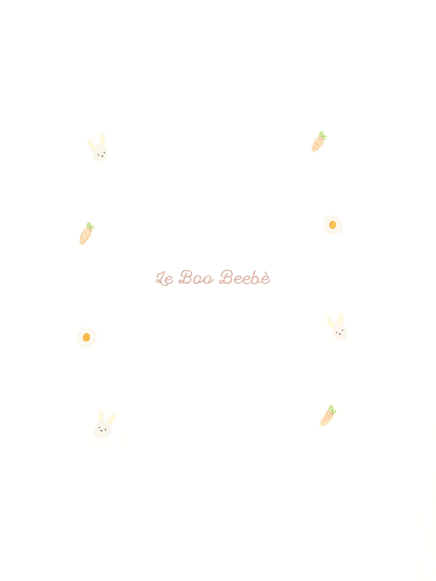 Coperta avorio per neonati con ricami,Le Boo Beebè,CBC023 T351 20