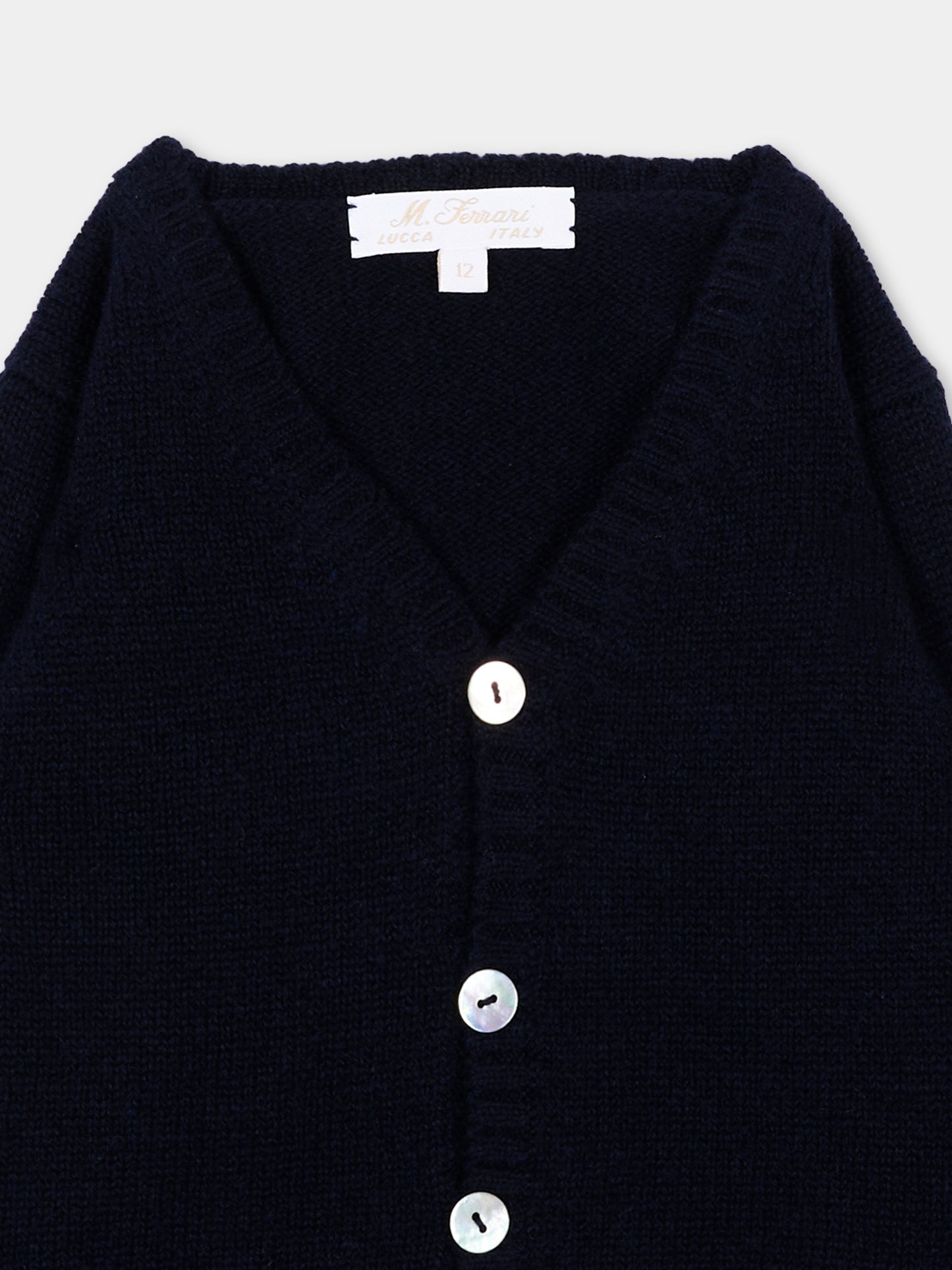 Cardigan blu per neonato con bottoni,Mariella Ferrari,MGM11 143