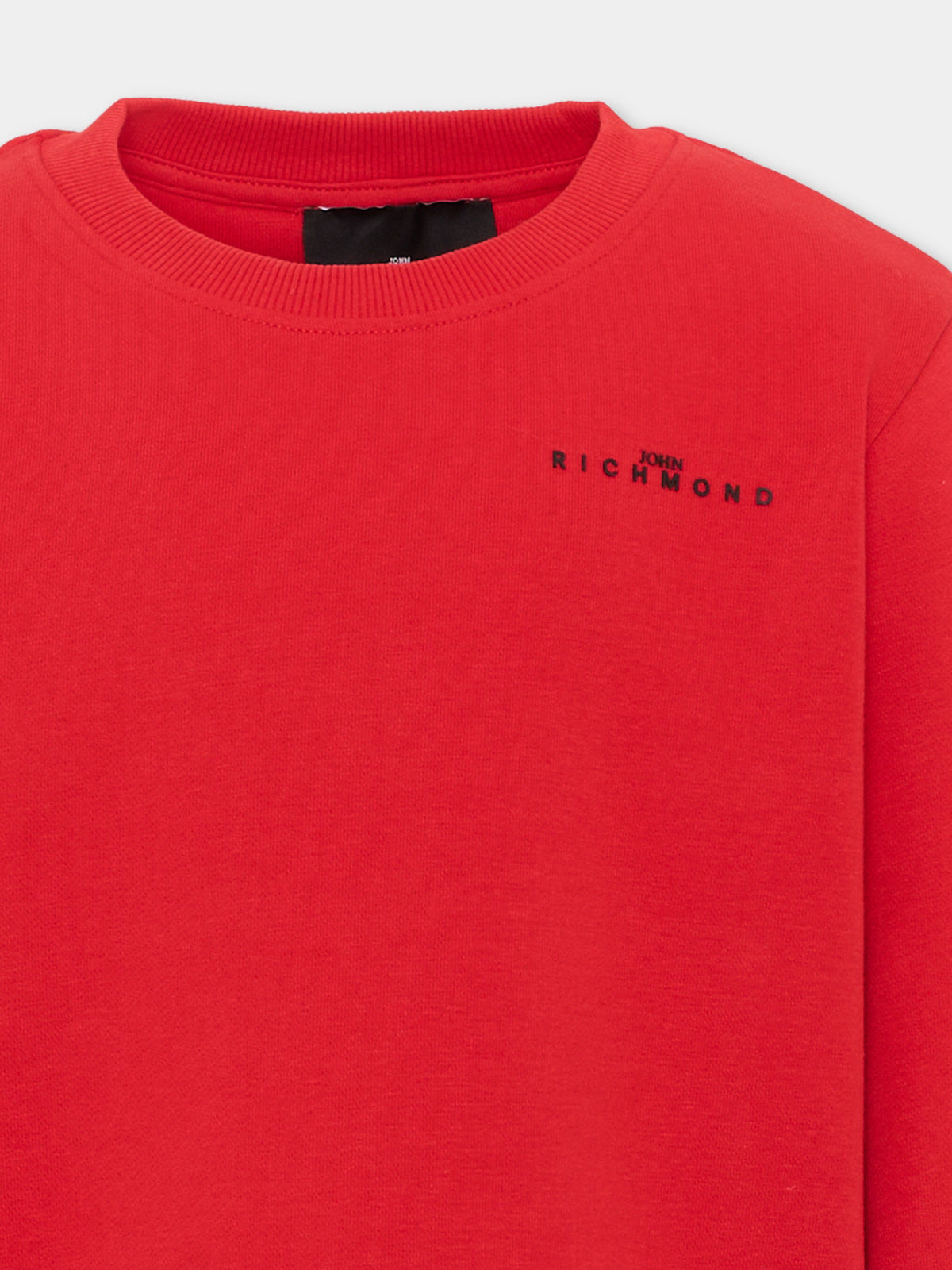 Felpa rossa per bambini con logo,Richmond,RBA26176FE RED RED