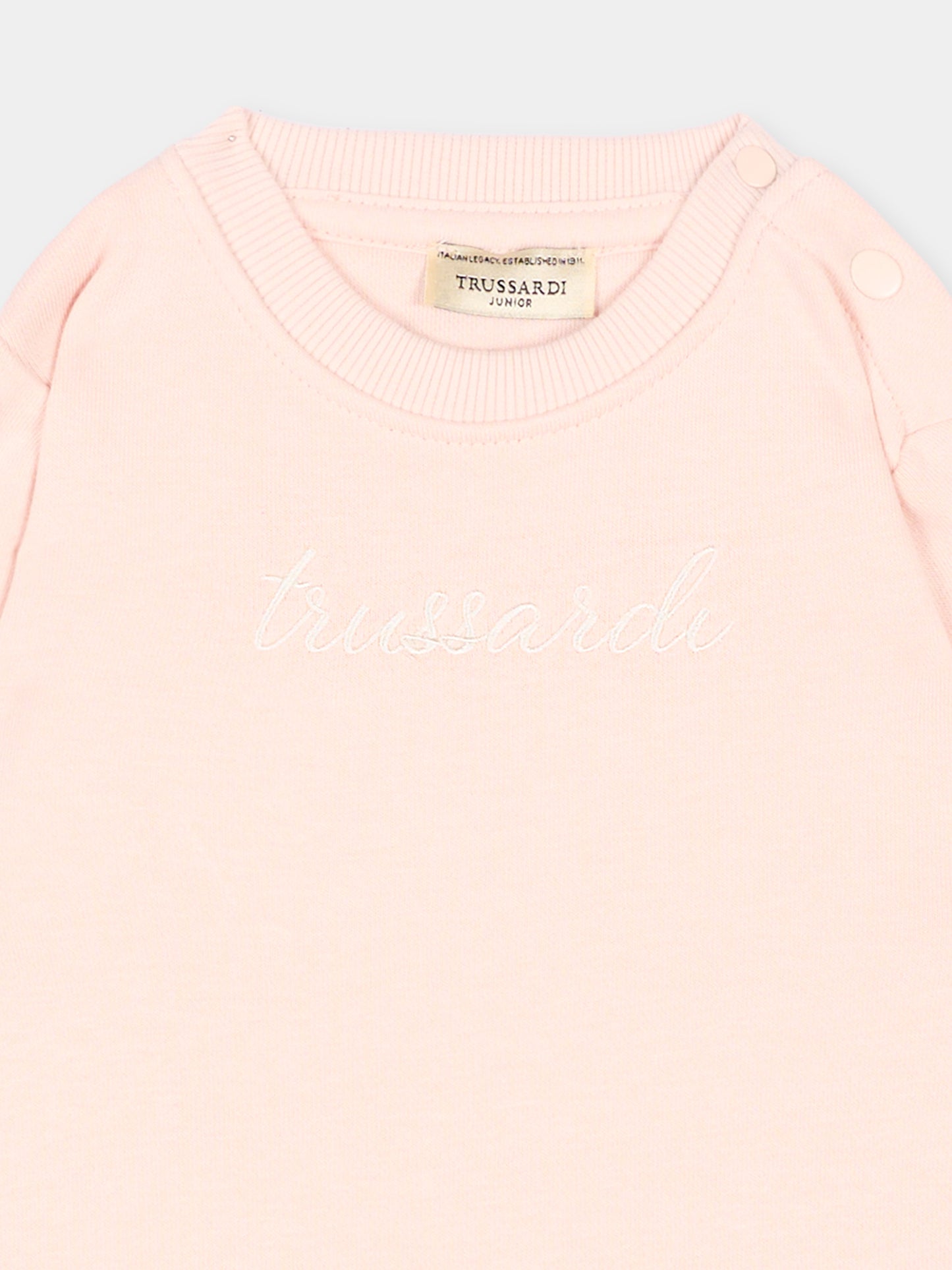 Robe rose pour Bébé Fille avec logo