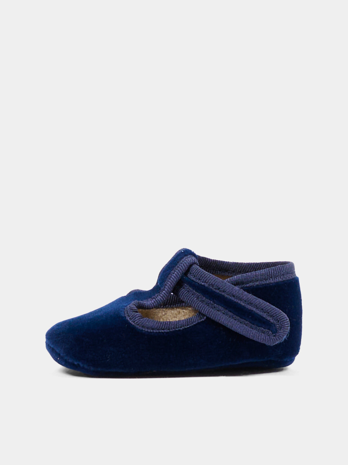 Occhi di bue blu per neonata in velluto,Pisamonas,1292 AZUL MARINO