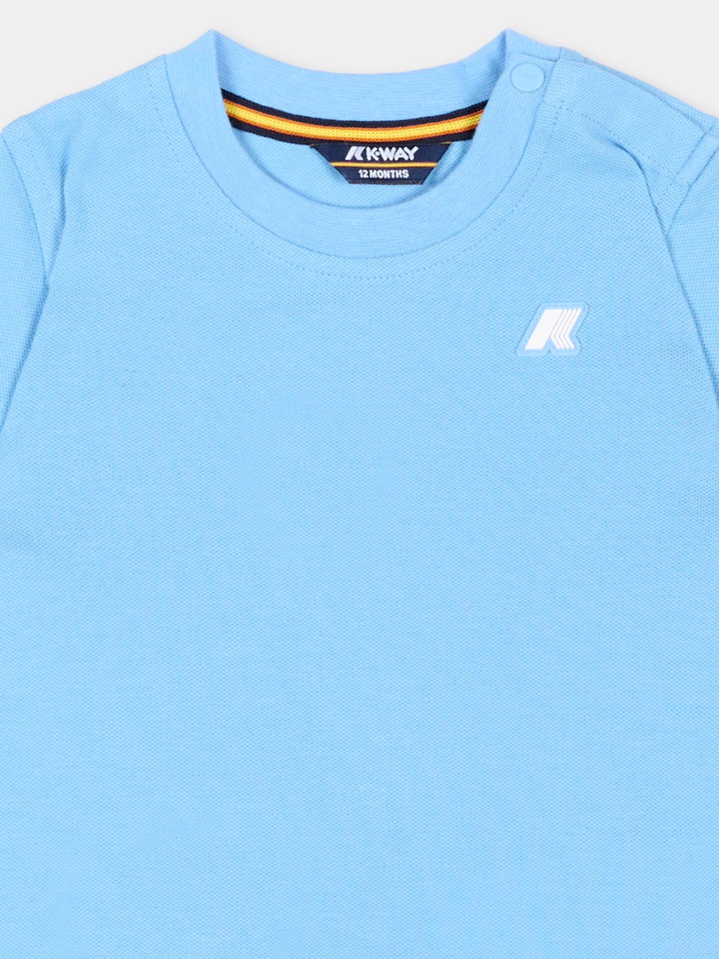 T-shirt celeste per neonato,K-way,K71375W 356