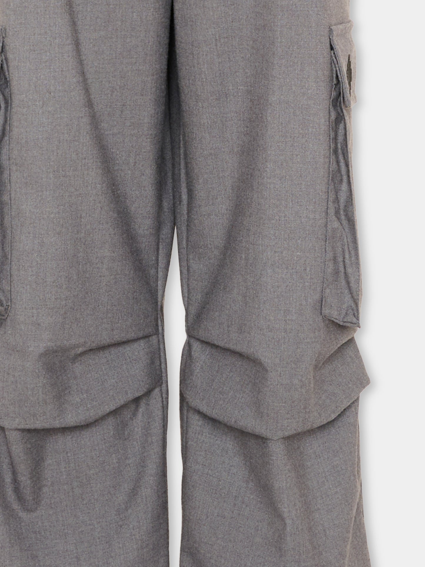 Pantaloni cargo grigi per bambino con logo,County Of Milan Kids,F5CMJBPA052 100