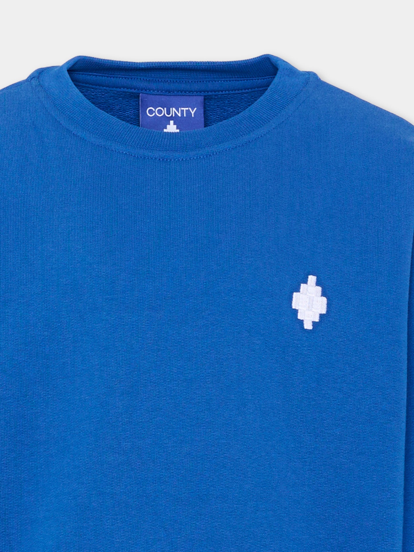 Felpa blu per bambino con logo,County Of Milan Kids,F5CMJBSW003 130