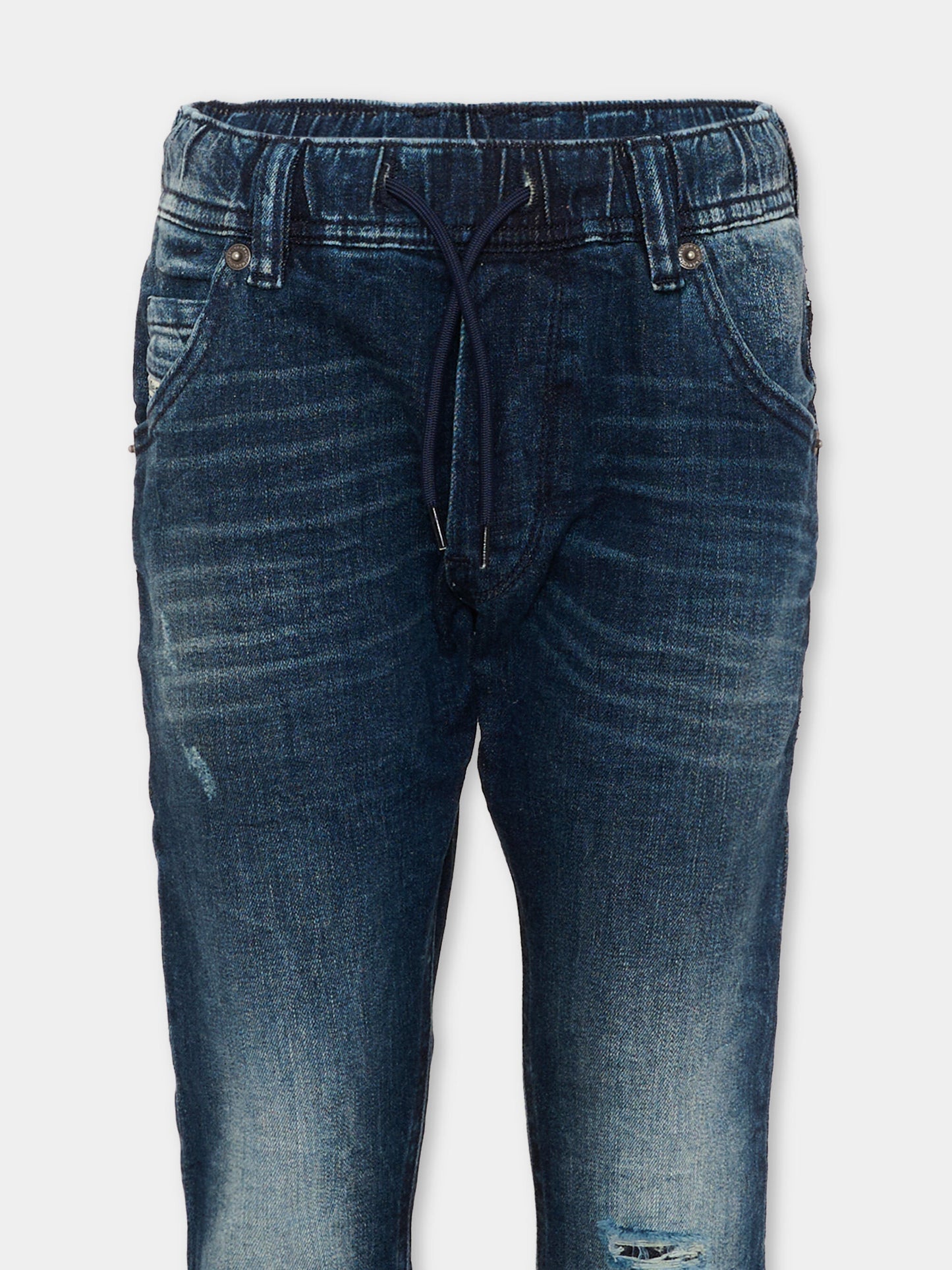 Jeans denim per bambino con patch logo,Diesel,00J3A8 KXBQD K01