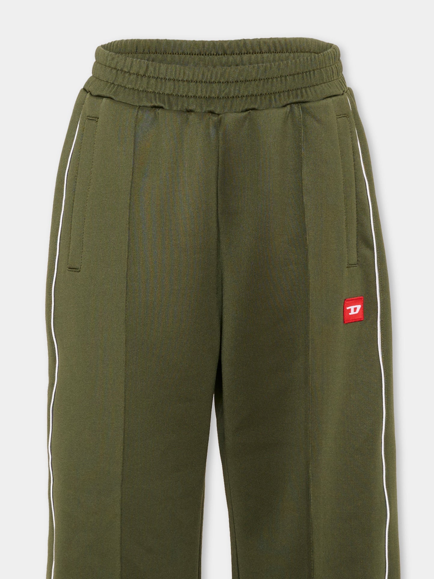 Pantaloni sportivi verdi per bambino con logo,Diesel,J02447 KYAZB K513