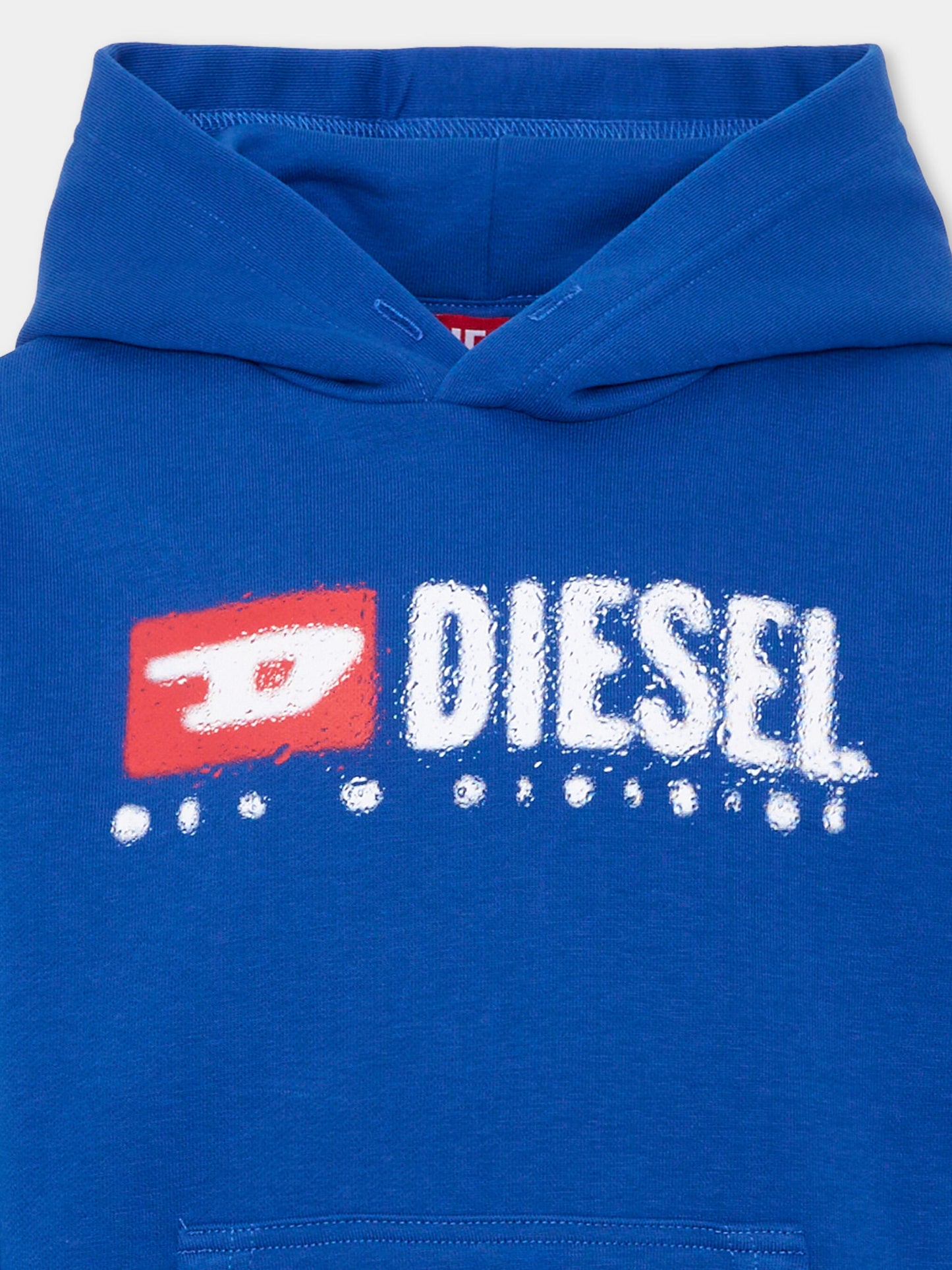 Felpa blu per bambino con logo,Diesel,J02485 KYAZ3 K89G