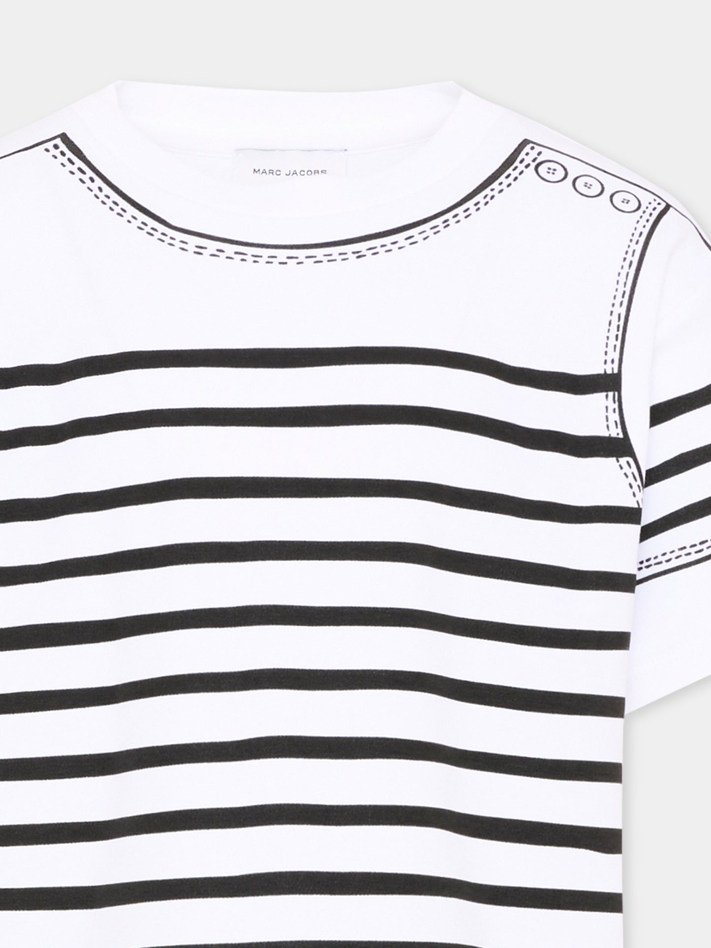 T-shirt bianca per bambina con logo,Marc Jacobs,W60740 10P