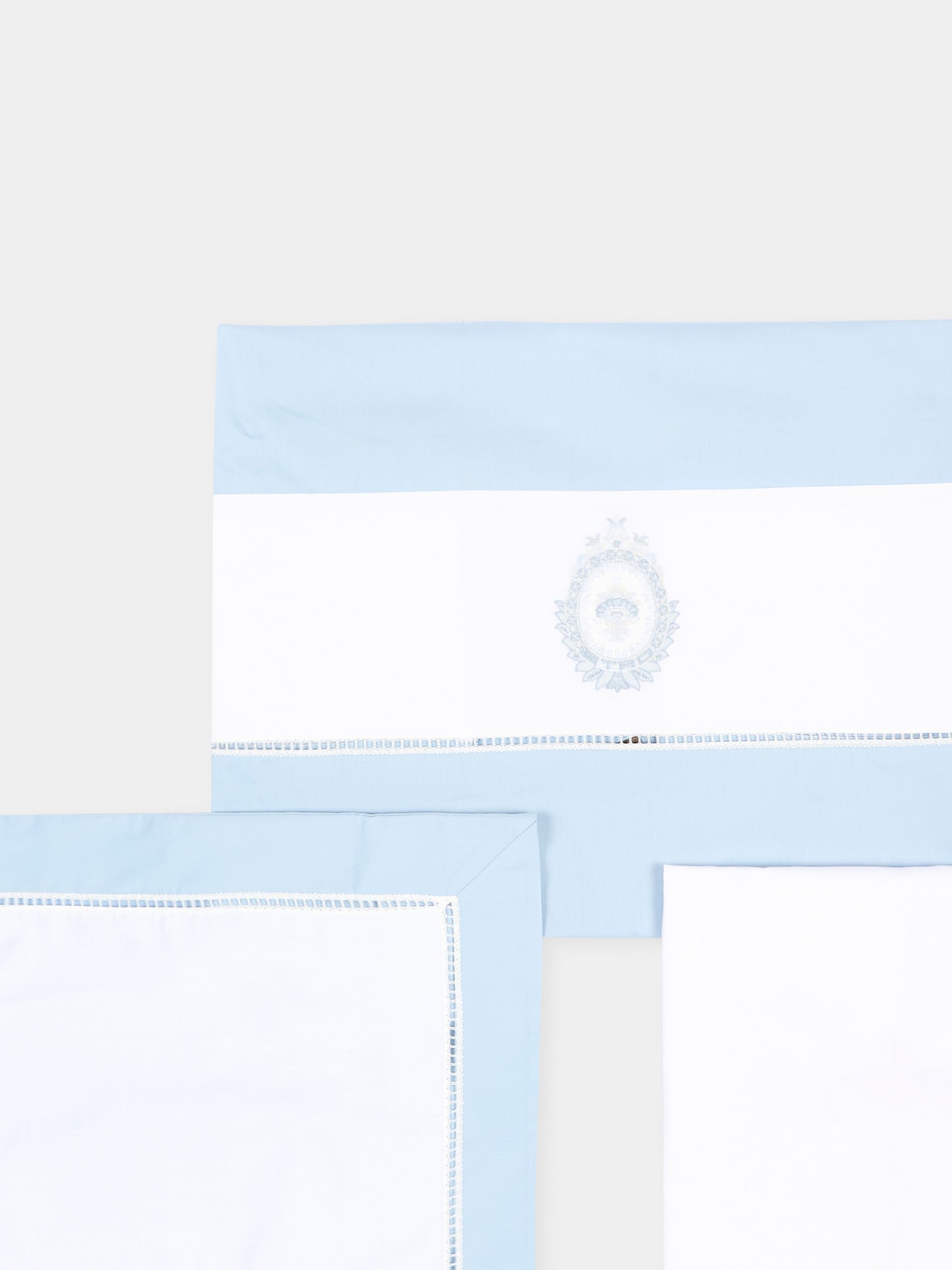 Lenzuola celeste per neonato con ricamo,Etro,GU0680 P0426 685