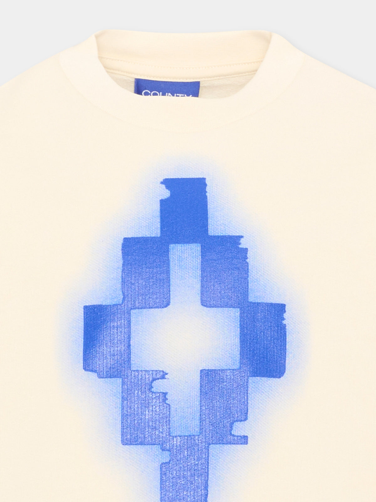 Felpa avorio per bambino con logo,County Of Milan Kids,S6CMJBSW055 412
