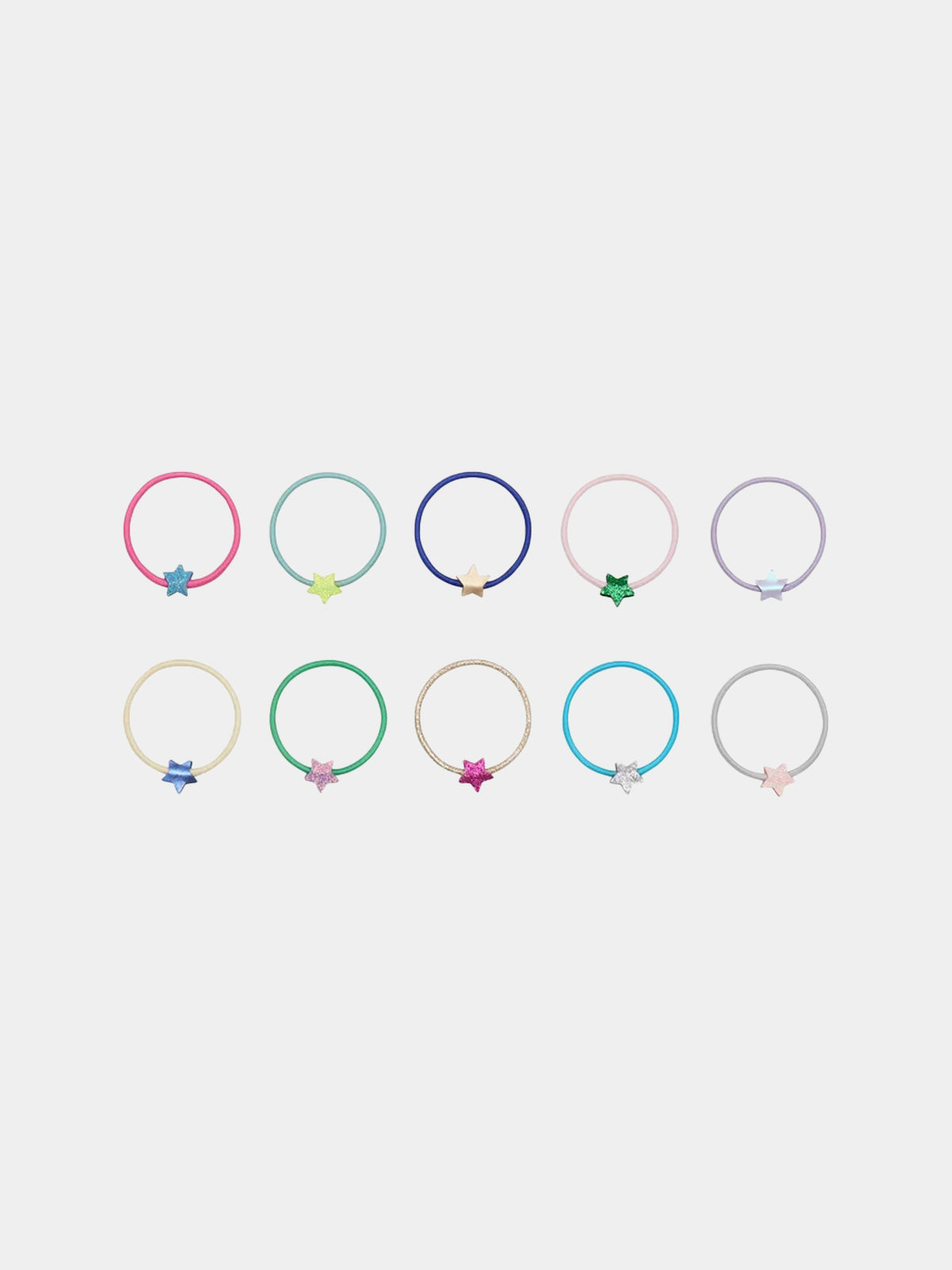 Set élastiques multicolores pour fille avec étoiles
