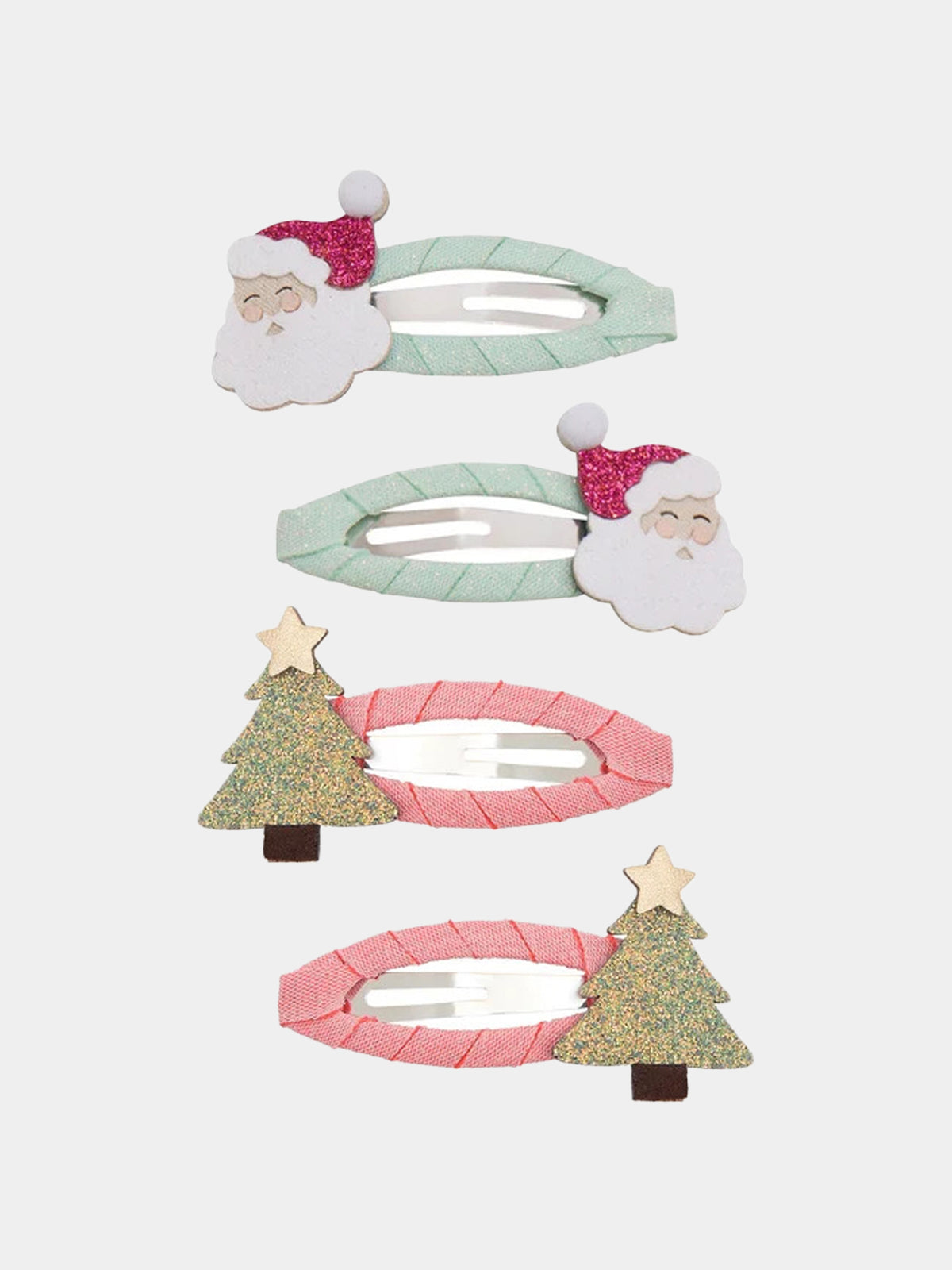 Set fermagli multicolor per bambina natalizio