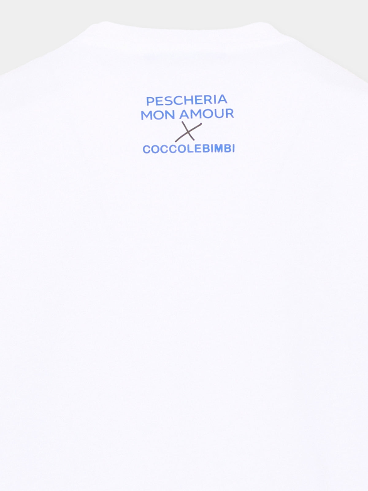 T-shirt a manica lunga bianca per bambini con frase,Pescheria Mon Amour,PMAK LS005 WHT